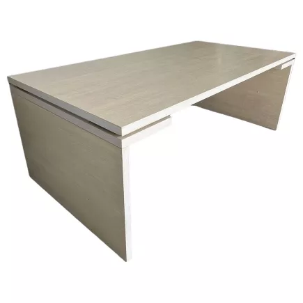 XENIO+│Bureau Direction droit L 200 x p 100 cm - avec voile de fond│Chêne Fil