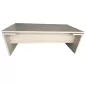 XENIO+│Bureau Direction droit L 200 x p 100 cm - avec voile de fond│Chêne Fil XENIO+│Bureau Direction droit L 200 x p 100 cm - avec voile de fond│Chêne Fil