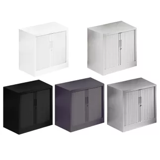 ARIV│Armoire rideau L 80 x H 71 ou 72.1 cm│Acier unicolore - 5 décors à choix
