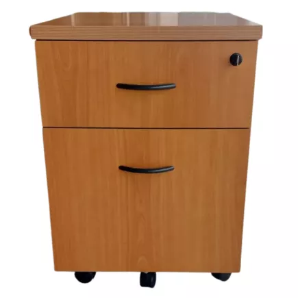EOL│Caisson sous bureau│2 tiroirs 64│Profondeur 54 cm│Poirier cuivré