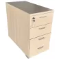 ACTIU│Caisson Hauteur bureau - 4 tiroirs│Profondeur 80 cm│Chêne Fil / Alu ACTIU│Caisson Hauteur bureau - 4 tiroirs│Profondeur 80 cm│Chêne Fil / Alu