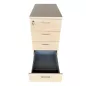 ACTIU│Caisson Hauteur bureau - 4 tiroirs│Profondeur 80 cm│Chêne Fil / Alu ACTIU│Caisson Hauteur bureau - 4 tiroirs│Profondeur 80 cm│Chêne Fil / Alu