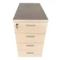 ACTIU│Caisson Hauteur bureau - 4 tiroirs│Profondeur 80 cm│Chêne Fil / Alu ACTIU│Caisson Hauteur bureau - 4 tiroirs│Profondeur 80 cm│Chêne Fil / Alu