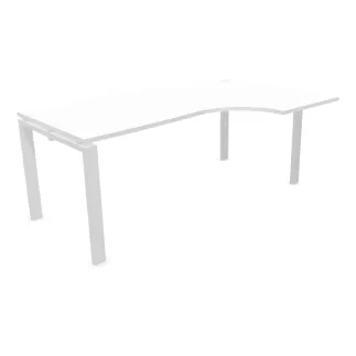 ASTRO│Bureau retour à droite L 180/80 x P 110/60│Blanc/Blanc