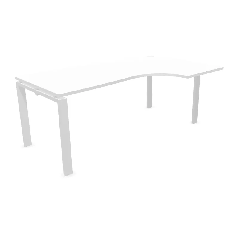 ASTRO│Bureau retour à droite L 180/80 x P 110/60│Blanc/Blanc ASTRO│Bureau retour à droite L 180/80 x P 110/60│Blanc/Blanc