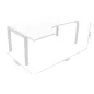 ASTRO│Bureau retour à gauche L 180/80 x P 110/60│Blanc/Blanc ASTRO│Bureau retour à gauche L 180/80 x P 110/60│Blanc/Blanc