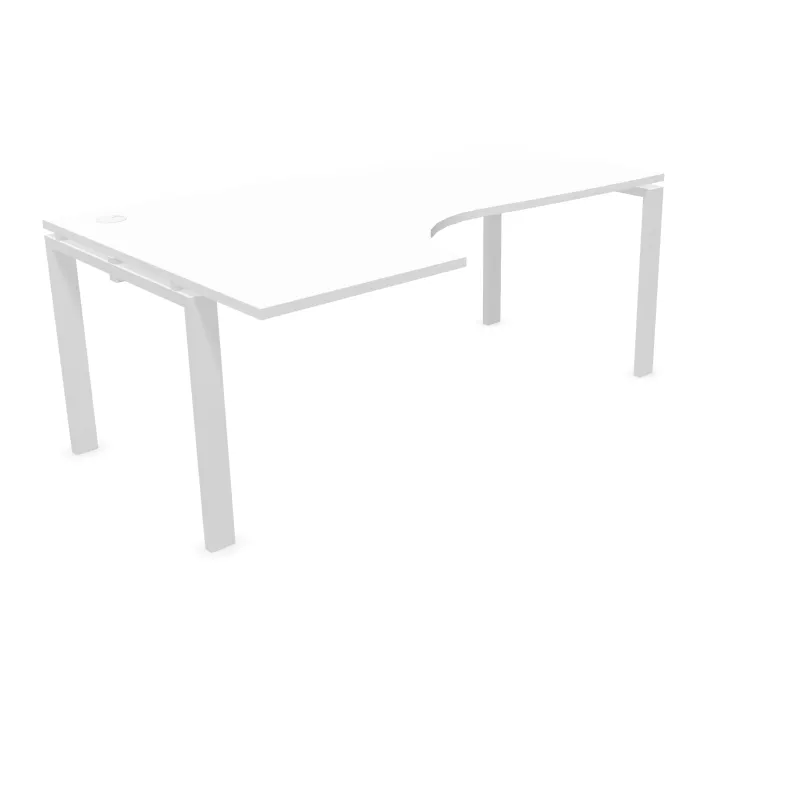 ASTRO│Bureau retour à gauche L 180/80 x P 110/60│Blanc/Blanc ASTRO│Bureau retour à gauche L 180/80 x P 110/60│Blanc/Blanc