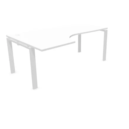 ASTRO│Bureau retour à gauche L 180/80 x P 110/60│Blanc/Blanc