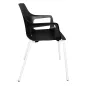 GELATI│Chaise 4 pieds tubes en acier│Noir/Blanc GELATI│Chaise 4 pieds tubes en acier│Noir/Blanc