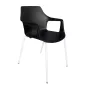 GELATI│Chaise 4 pieds tubes en acier│Noir/Blanc GELATI│Chaise 4 pieds tubes en acier│Noir/Blanc