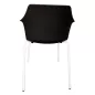 GELATI│Chaise 4 pieds tubes en acier│Noir/Blanc GELATI│Chaise 4 pieds tubes en acier│Noir/Blanc