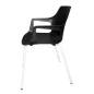 GELATI│Chaise 4 pieds tubes en acier│Noir/Blanc GELATI│Chaise 4 pieds tubes en acier│Noir/Blanc