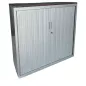 JG GROUP│Armoire basse rideau + Top│L120xH116.5 cm│Wengé/Gris anthracite JG GROUP│Armoire basse rideau + Top│L120xH116.5 cm│Wengé/Gris anthracite
