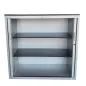 JG GROUP│Armoire basse rideau + Top│L120xH116.5 cm│Wengé/Gris anthracite JG GROUP│Armoire basse rideau + Top│L120xH116.5 cm│Wengé/Gris anthracite