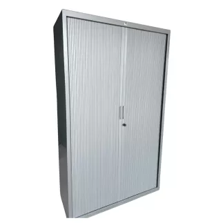 JG GROUP│Armoire rideau L120xH198 cm│Gris aluminium