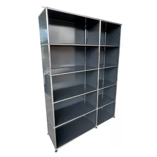USM HALLER│Bibliothèque 10 cases ouvertes 2L x 5H│Gris anthracite