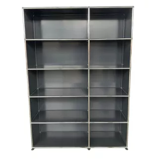 USM HALLER│Bibliothèque 10 cases ouvertes 2L x 5H│Gris anthracite