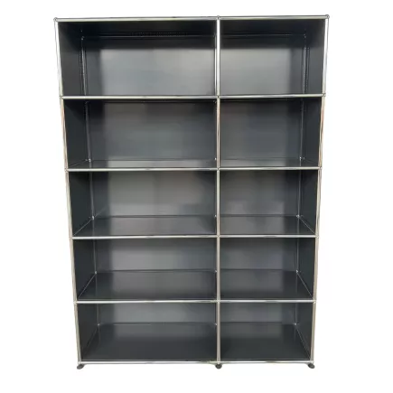 USM HALLER│Bibliothèque 10 cases ouvertes 2L x 5H│Gris anthracite