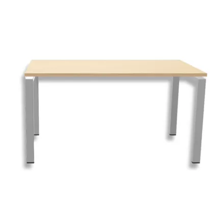 CONECT│Bureau droit L 140 x 80│Chêne naturel - Gris aluminium