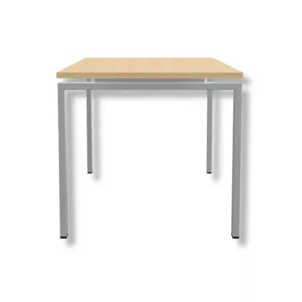 CONECT│Bureau droit L 140 x 80│Chêne naturel - Gris aluminium