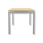 CONECT│Bureau droit L 140 x 80│Chêne naturel - Gris aluminium CONECT│Bureau droit L 140 x 80│Chêne naturel - Gris aluminium