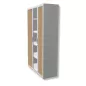CORTINA│Armoire rideau L 120 x H 198 cm│Gris aluminium - rideaux acacia CORTINA│Armoire rideau L 120 x H 198 cm│Gris aluminium - rideaux acacia