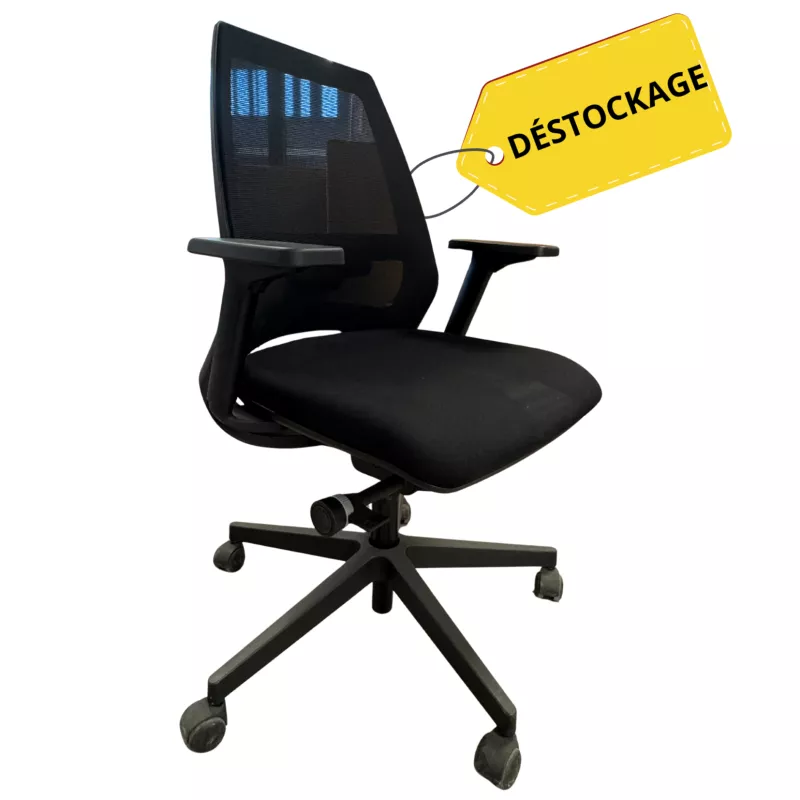 ELIOTT│Fauteuil de travail résille avec accoudoirs 3D ELIOTT│Fauteuil de travail résille avec accoudoirs 3D