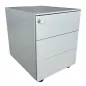 STEELCASE│Caisson sous bureau 3 tiroirs - 666│Profondeur 54 cm│Gris aluminium STEELCASE│Caisson sous bureau 3 tiroirs - 666│Profondeur 54 cm│Gris aluminium