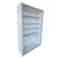 CORTINA│Armoire rideau L120xH198 cm│Blanc - rideaux bois naturel