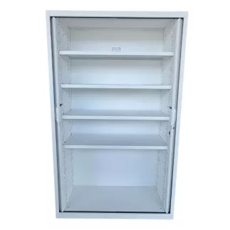 CORTINA│Armoire rideau L120xH198 cm│Blanc - rideaux bois naturel
