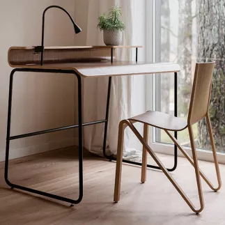 LINA│Chaise design│traîneau inversé│Contreplaqué moulé