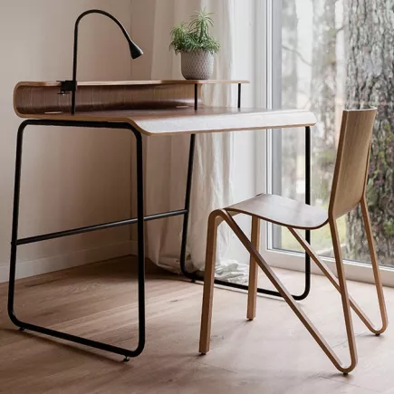 LINA│Chaise design│traîneau inversé│Contreplaqué moulé