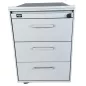 LO LISTA│Caisson sous bureau 9666 - 4 Tiroirs│Poignées carré│Profondeur 60 cm│Gris aluminium LO LISTA│Caisson sous bureau 9666 - 4 Tiroirs│Poignées carré│Profondeur 60 cm│Gris aluminium