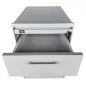 LO LISTA│Caisson sous bureau 9666 - 4 Tiroirs│Poignées carré│Profondeur 60 cm│Gris aluminium LO LISTA│Caisson sous bureau 9666 - 4 Tiroirs│Poignées carré│Profondeur 60 cm│Gris aluminium