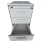LO LISTA│Caisson sous bureau 9666 - 4 Tiroirs│Poignées carré│Profondeur 60 cm│Gris aluminium LO LISTA│Caisson sous bureau 9666 - 4 Tiroirs│Poignées carré│Profondeur 60 cm│Gris aluminium