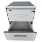 LO LISTA│Caisson sous bureau 9666 - 4 Tiroirs│Poignées carré│Profondeur 60 cm│Gris aluminium LO LISTA│Caisson sous bureau 9666 - 4 Tiroirs│Poignées carré│Profondeur 60 cm│Gris aluminium