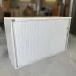 LO LISTA│Armoire rideau L 160 x H 75 cm│Gris Alu/Erable blanc