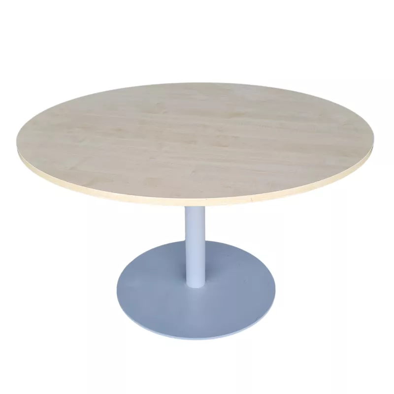 SANMA│Table ronde ø 120cm│Erable blanc / gris aluminium SANMA│Table ronde ø 120cm│Erable blanc / gris aluminium