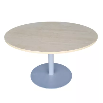 SANMA│Table ronde ø 120cm│Erable blanc / gris aluminium