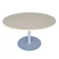 SANMA│Table ronde ø 120cm│Erable blanc / gris aluminium SANMA│Table ronde ø 120cm│Erable blanc / gris aluminium