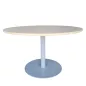 SANMA│Table ronde ø 120cm│Erable blanc / gris aluminium SANMA│Table ronde ø 120cm│Erable blanc / gris aluminium