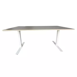 IKEA│Bureau réglable manuellement L 160 x P 80│ Argile/ Pieds blanc