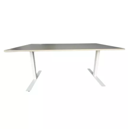IKEA│Bureau réglable manuellement L 160 x P 80│ Argile/ Pieds blanc