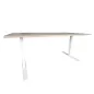 IKEA│Bureau réglable manuellement L 160 x P 80│Argile/Chants visible en bois/ Pieds blanc IKEA│Bureau réglable manuellement L 160 x P 80│Argile/Chants visible en bois/ Pieds blanc
