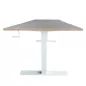 IKEA│Bureau réglable manuellement L 160 x P 80│Argile/Chants visible en bois/ Pieds blanc IKEA│Bureau réglable manuellement L 160 x P 80│Argile/Chants visible en bois/ Pieds blanc