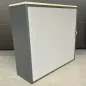 LO LISTA│Armoire rideau L 120 x H 110 cm│Gris anthracite/Gris alu/Gris/Erable blanc LO LISTA│Armoire rideau L 120 x H 110 cm│Gris anthracite/Gris alu/Gris/Erable blanc
