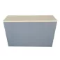 LO LISTA│Armoire rideau L 120 x H 75 cm│Gris anthracite/Gris alu/Gris/Erable blanc LO LISTA│Armoire rideau L 120 x H 75 cm│Gris anthracite/Gris alu/Gris/Erable blanc