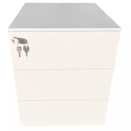 STEELCASE│Caisson sous bureau 3 tiroirs - 666│Profondeur 54 cm│Blanc / Noir