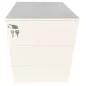 STEELCASE│Caisson sous bureau 3 tiroirs - 666│Profondeur 54 cm│Blanc / Noir STEELCASE│Caisson sous bureau 3 tiroirs - 666│Profondeur 54 cm│Blanc / Noir
