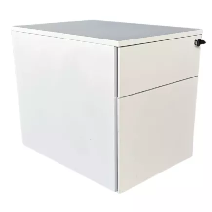 STEELCASE│Caisson sous bureau 2 tiroirs - 64│Profondeur 60 cm│Blanc / Noir
